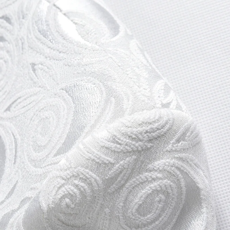 PYJTRL Mens Fashion White Rose Jacquard Blazer Slim Fit Suit Jacket | Мужская одежда