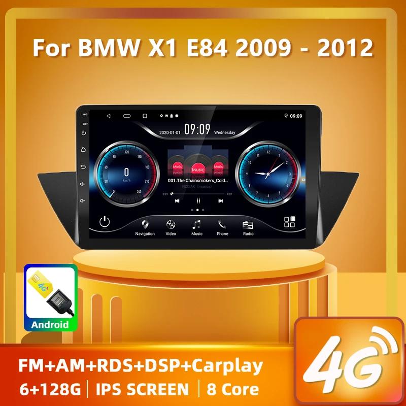 

Автомагнитола PEERCE для BMW X1 E84 2009 - 2012 1280*720 IPS, мультимедийный видеоплеер, навигатор GPS, Android 10, 2din, 2 din, dvd