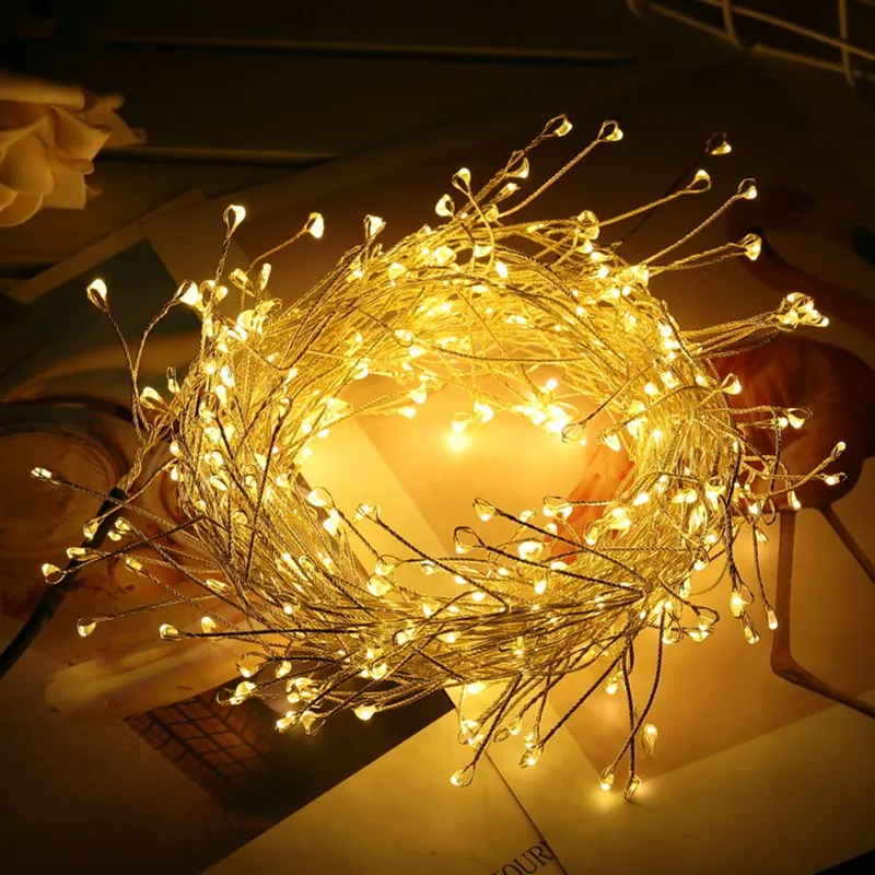 Светодиодный гирлянда 2 м 200 светодиодов Рождественская с питанием от