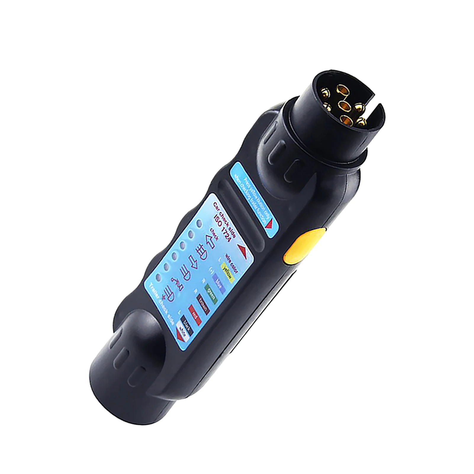 

Black Aviation Recorder RV For Cars Nylon Yacht Signal Trailer Light Circuit Tester 7 Pin Wiring Diagnostic Tool Connector