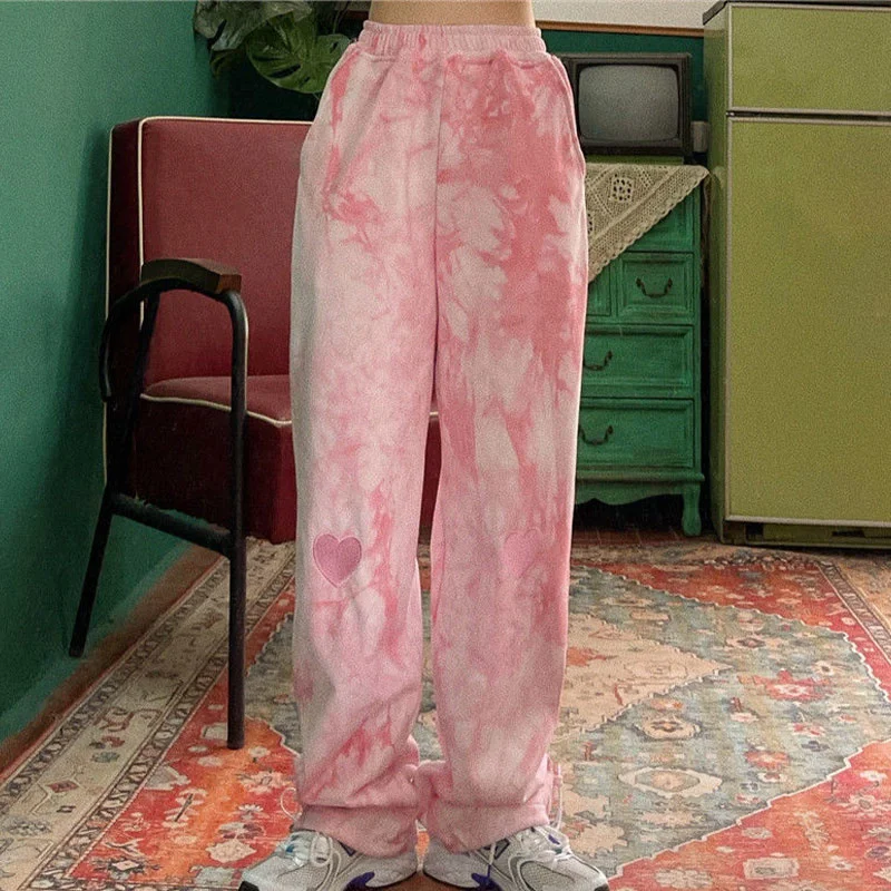 

Брюки женские с широкими штанинами и принтом, прямые, с завышенной талией