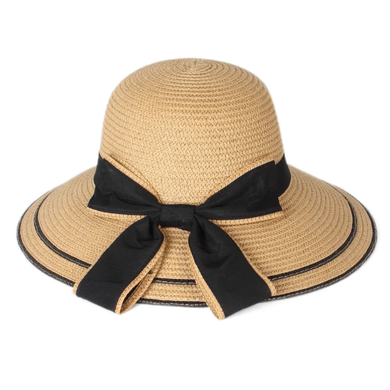 

Fashion Ladies Summer Paper Caps Beach Big Eaves Folding Shade Cool straw hat for Travel Holiday