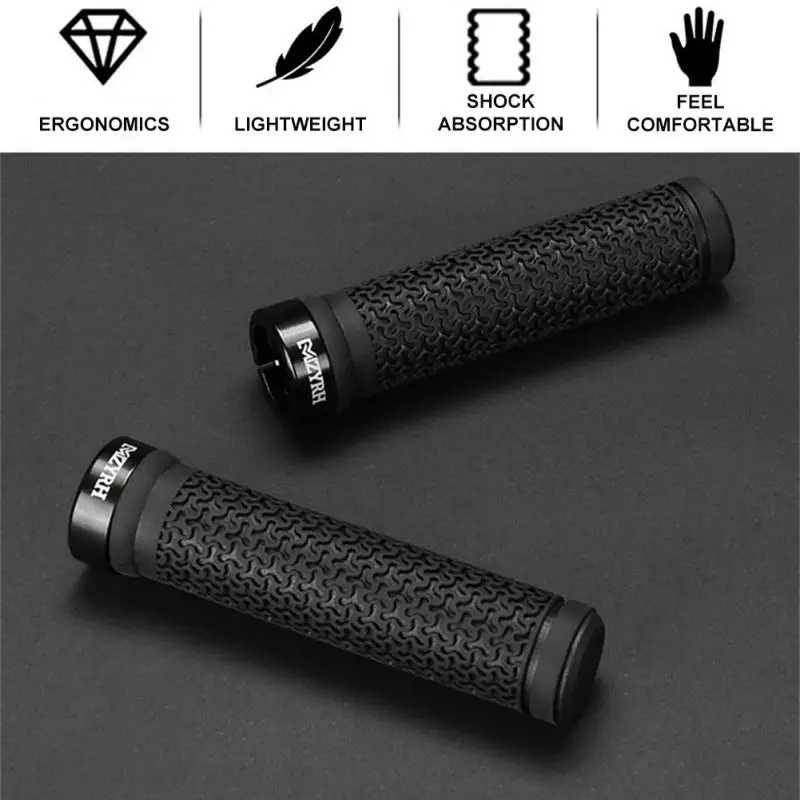 

Newest Bicycle Rubber Handlebar Cover MTB Bike Single-sided Locking Handlebar Cover Non-slip Texture Bicycle Grips Dropshipping