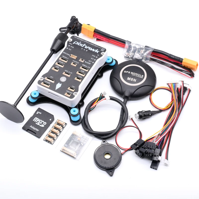 Контроллер полета Pixhawk PX4 PIX 2.4.8 32 бит + M8N GPS силовой модуль XT60 держатель gps