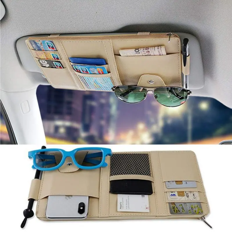 Автомобильный Стайлинг козырек Органайзер авто солнцезащитный сумка для