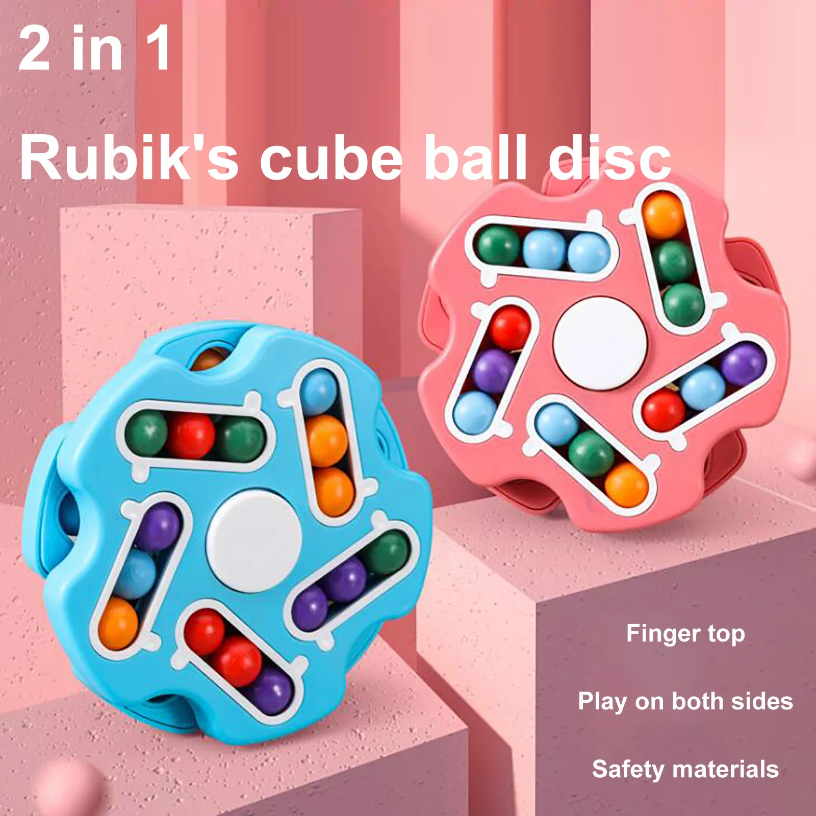

Rotating Magic Toy Boy Girl Cartoon Double-sided Playable Circular Rotating Beads Drop Shipping Montessori Educational Toys