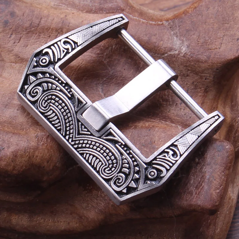 

Retro Stainless Steel Watch Buckle 20mm 22mm 24mm 26MM Black Metal Brushed Watch Band Strap Clasp For Panerai Accessories
