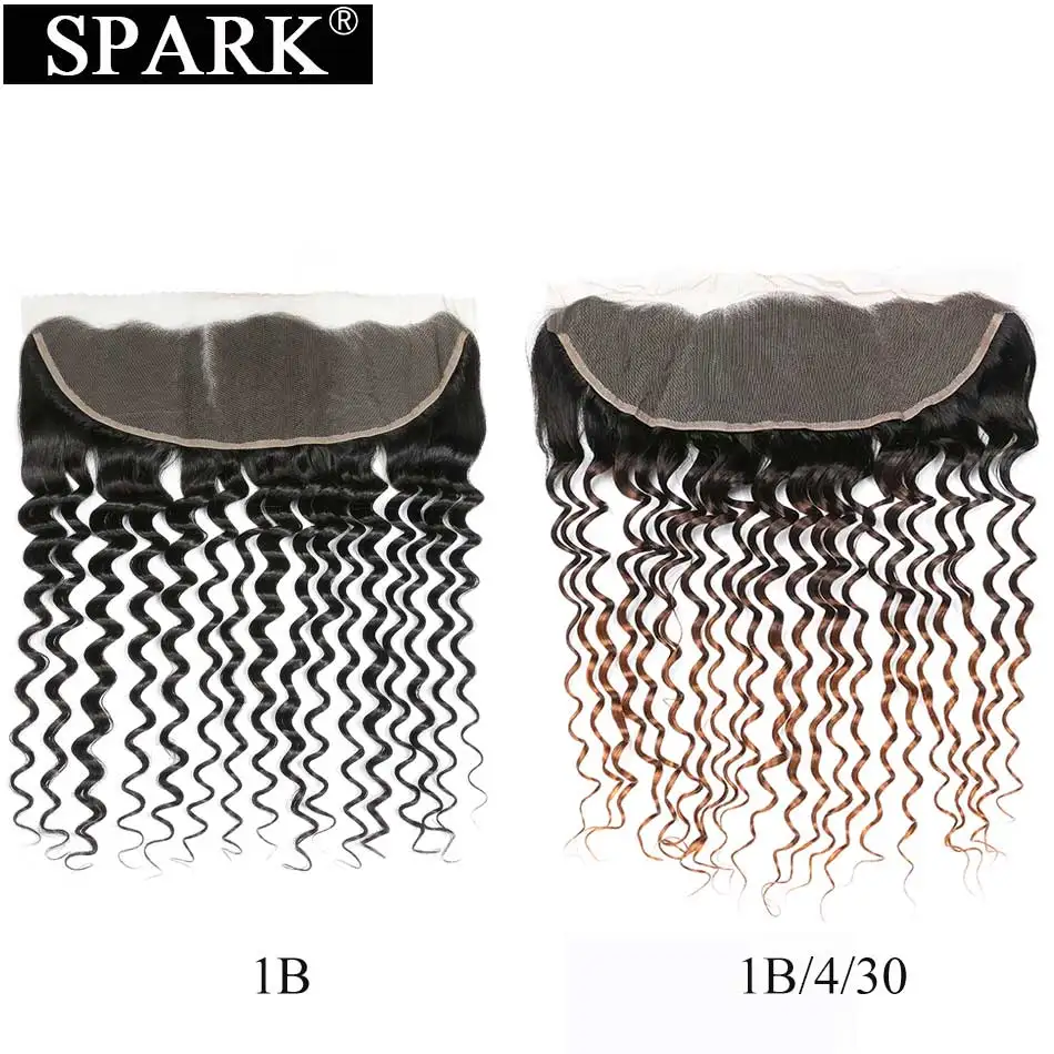 Spark волос эффектом деграде (переход от темного к бразильская глубокая волна 13x4