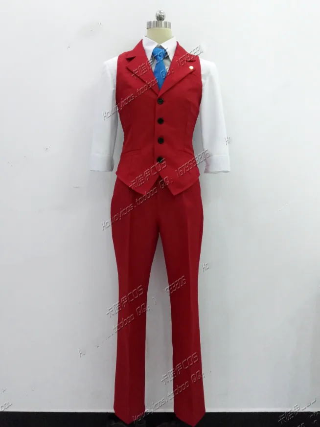 

Game Apollo Justice Cosplay Costume Custom Made Outfit Halloween Christmas Costumes For Unisex