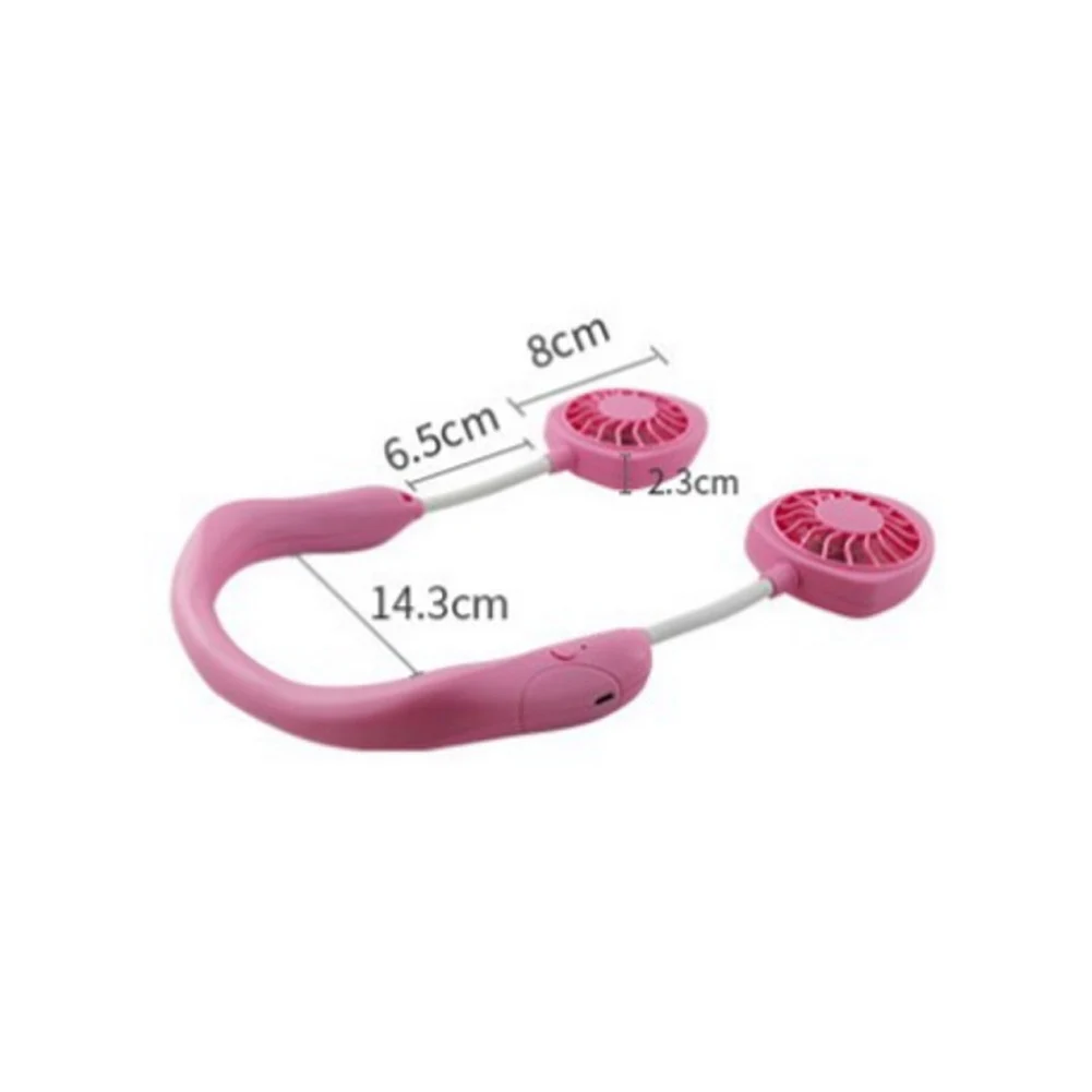 

Outdoor Portable Lazy Hanging Neck USB Rechargeable 3 Speed Cooling Fan Cooler