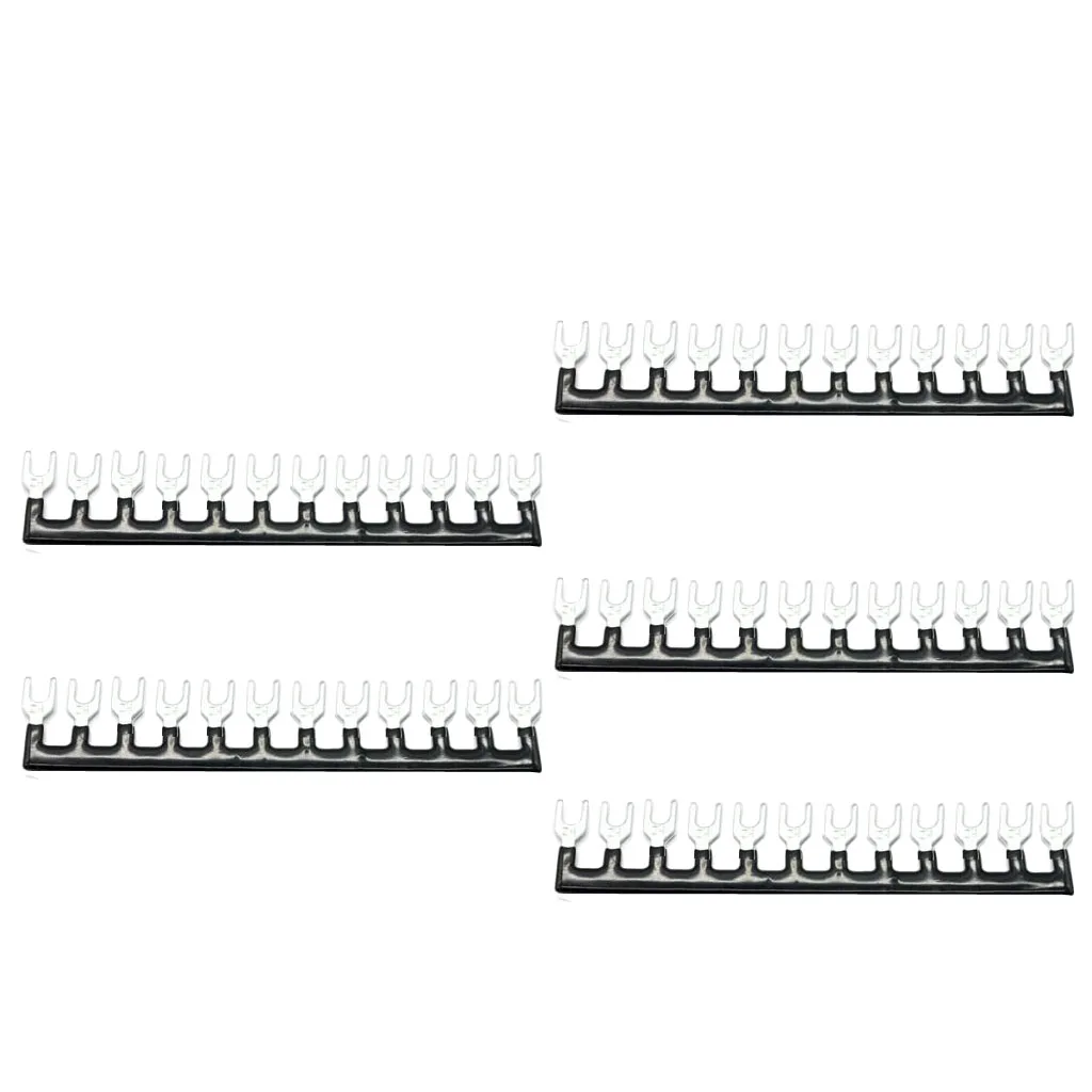 

5 Sets Dual Row 12 Position Covered Screw Terminal Blocks Strips 600V 15A