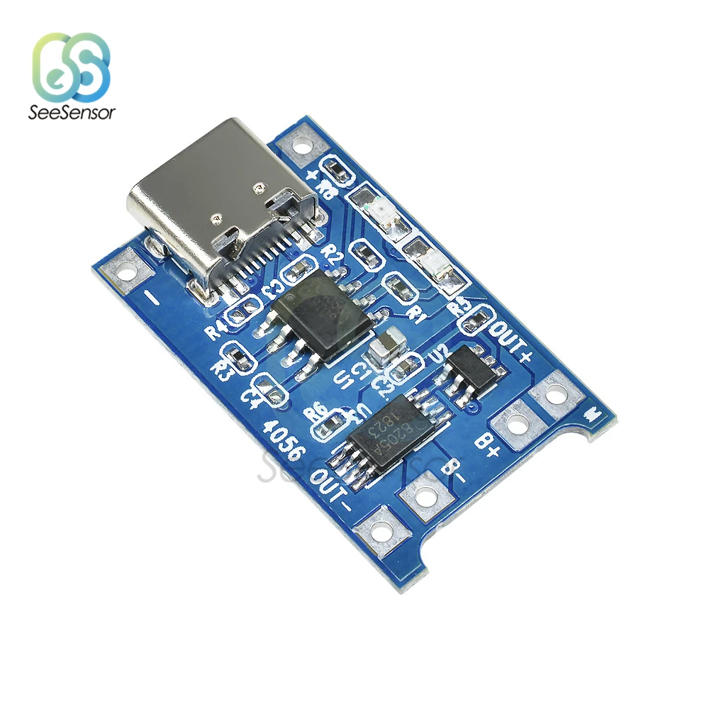 5 шт. type-C USB 5 В 1A 18650 TP4056 литиевый модуль зарядного устройства аккумулятора зарядная плата с защитой двойные функции 1A li-ion