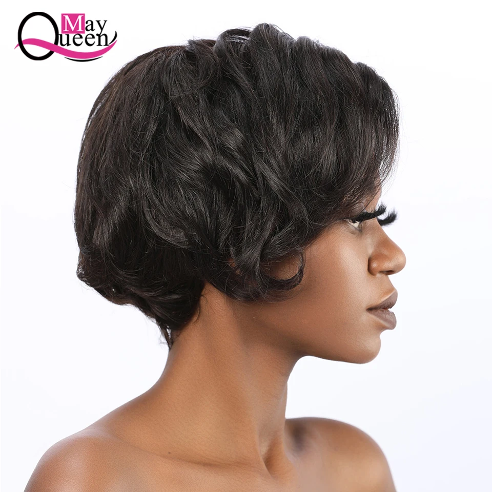 Pixie Cut Wig 13x4 Short Lace Front Human Hair Wigs Pre Plucked With Baby Frontal Brazilian | Шиньоны и парики