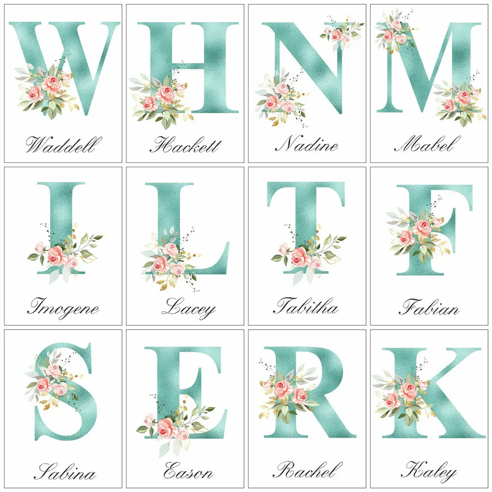 

Алмазная 5d картина Huacan «сделай сам», Набор для вышивки крестиком с буквами алфавита, мозаика с текстом и цветами