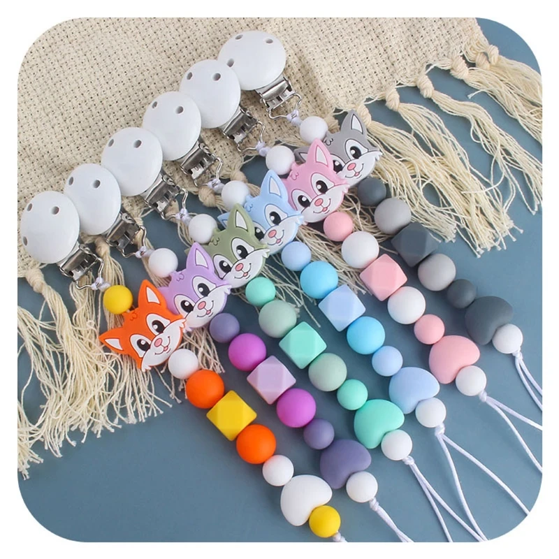 

Baby Teething Silicone Beads Nursing Necklace Beads Teether Loose Space Beads For Pacifier Chain