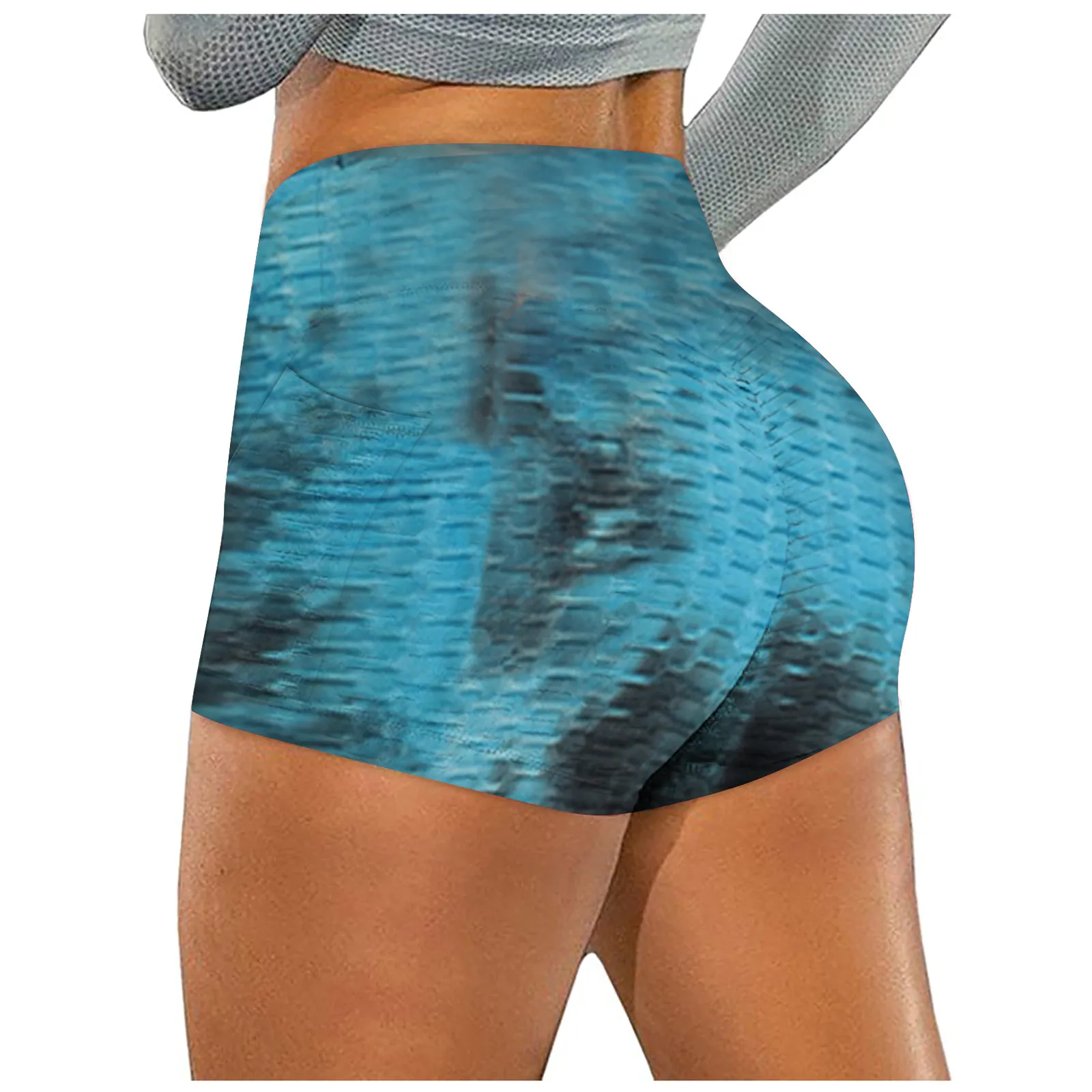 

Indoor Activities Gym Clothing 2021 Womens Women Wrinkled Tie-dye Pockets Stretch Running Fitness Pants Biker Shorts Exercise