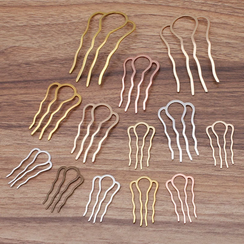 2pcs/lot Brass Hair Comb Claw Hairpins For DIY Jewelry Making Accessories Handmade Material Base Parts Supplies 069 - купить по