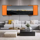 Картина на холсте с изображением черно-белого пейзажа, с изображением горного вершины, плакаты и принты, настенные картины для гостиной, украшения дома