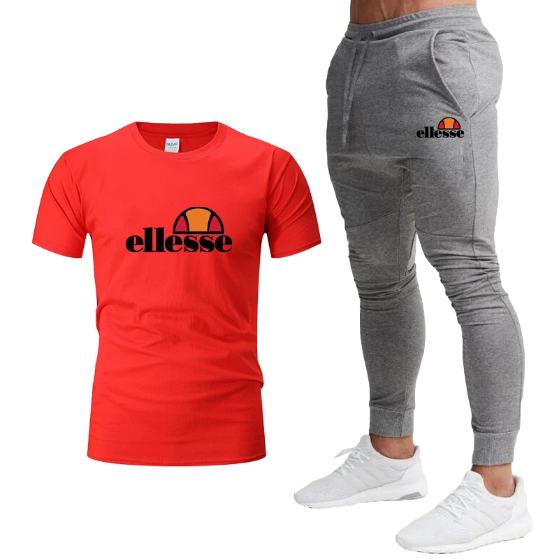 

Hot sale summer Broek T-shirt casual suit brand fitness sportswear Broek T-shirt hip hop men's fashion training suit