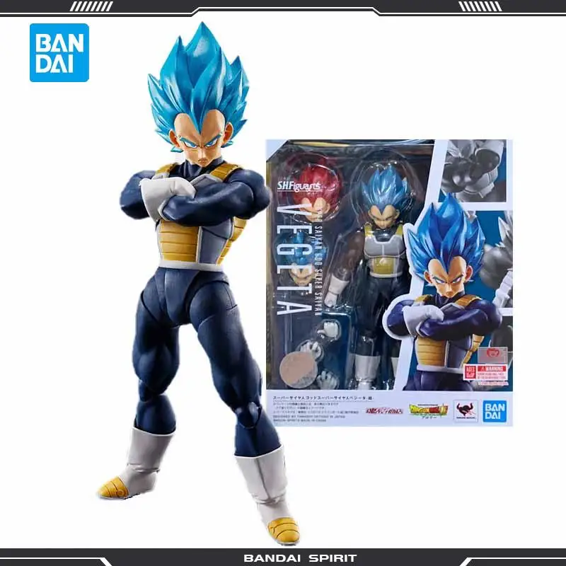 Оригинальный BANDAI Dragon Ball super shf Super Saiyan God Blue hair Vegeta IV Son Goku S.h. Фигурки героев аниме