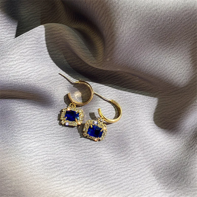 Женские Геометрические серьги-капельки FYUAN маленькие круглые серьги зеленого и