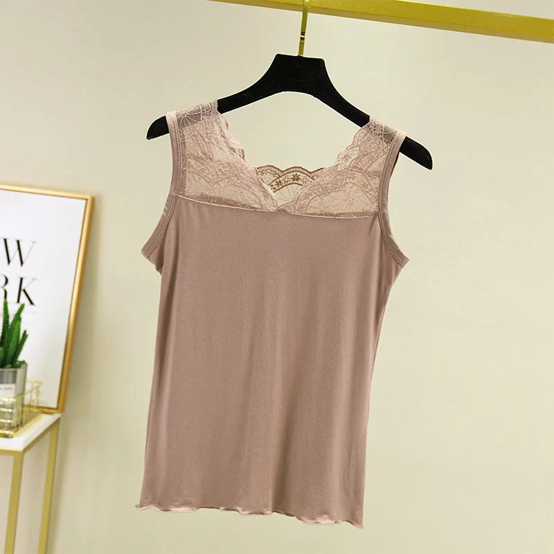 

Fashionable Simple Urban Casual Bit Cotton Turtleneck Sleeveless V-neck Slim Women's T-shirt HZB3