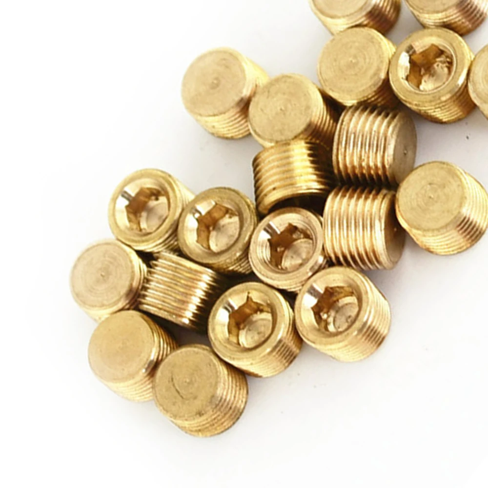 Новые Горячие 20 шт./компл. золотые шестигранные головки вилки латунная резьба 1/8