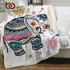 BeddingOutlet супермягкое уютное бархатное плюшевое покрывало, Радужный слон, Современная линия искусства, шерпа, одеяло для дивана, для путешествий
