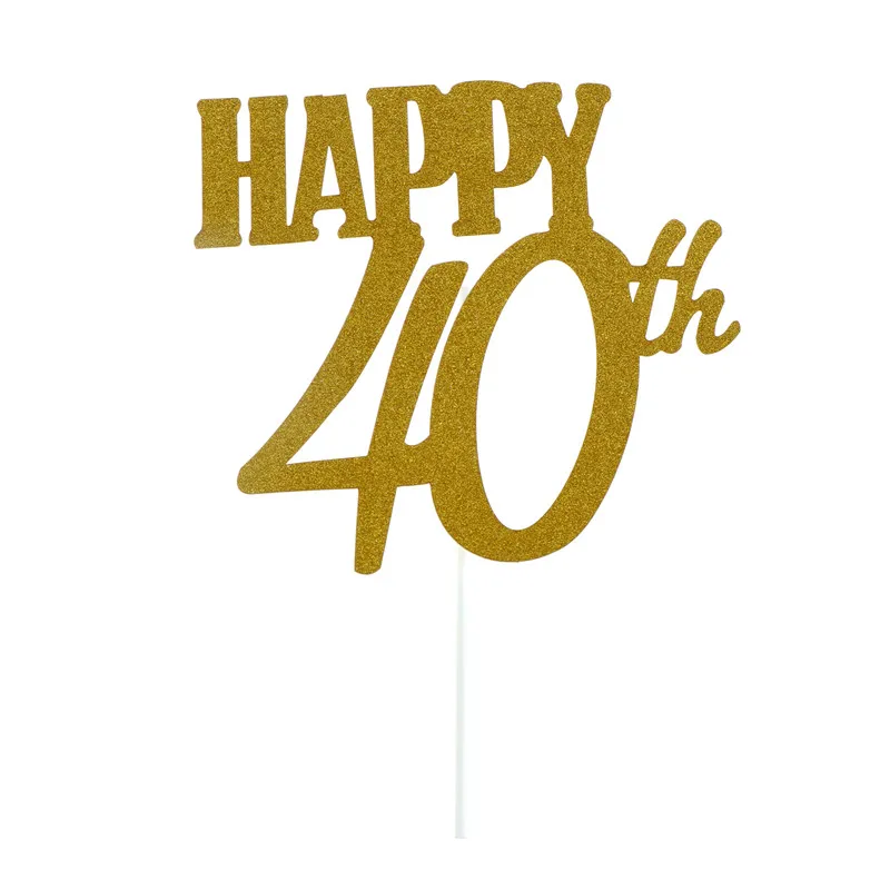 Украшение для торта в стиле счастливого 40 го дня рождения|Принадлежности