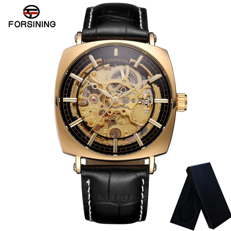FORSINING автоматические механические мужские наручные часы военные спортивные