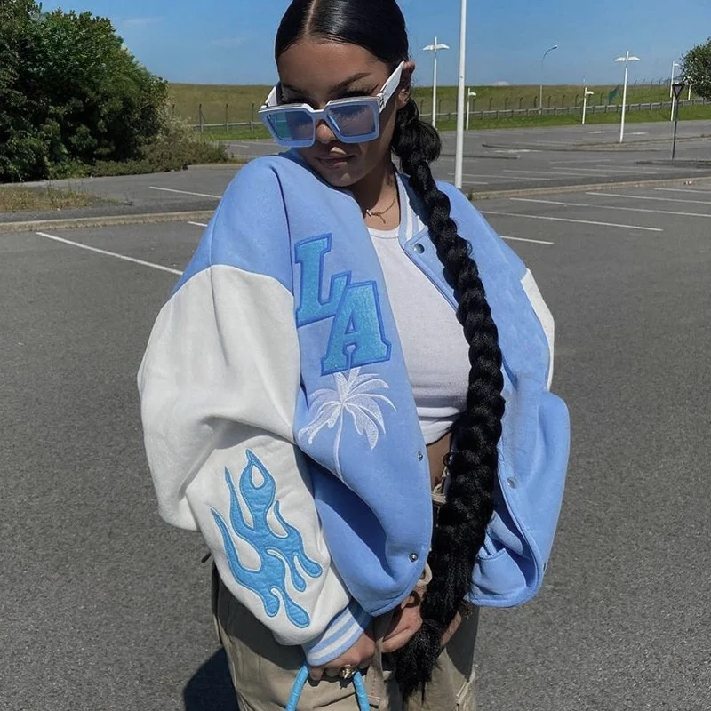 

tops college style coat ladies tops couple cardigan high quality retro baseball uniform New coat ladies and jacket couple