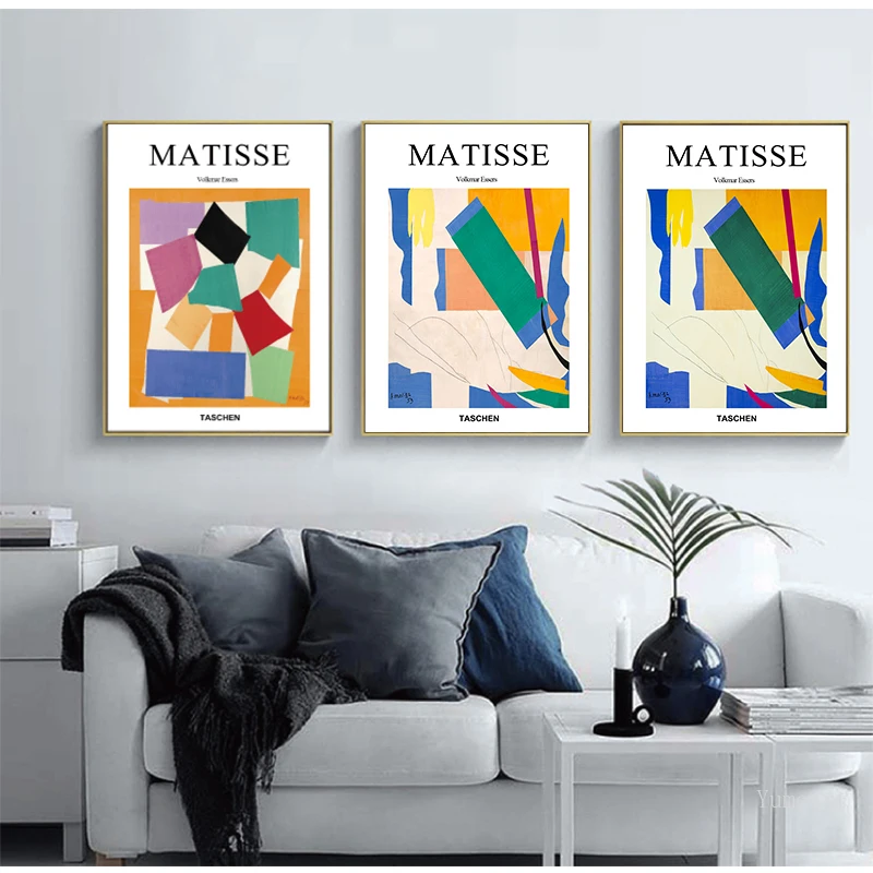 Yumeart Matisse модные постеры и принты абстрактная Геометрическая красочная настенная
