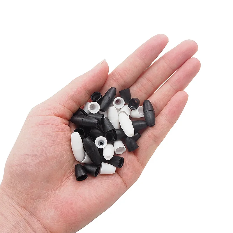 Chenkai 100 Пар Застежек на ожерелье с разъемом из пластика для изготовления детских ожерелий, украшений и застежки-крючка для браслетов лобстеров 2 цвета.