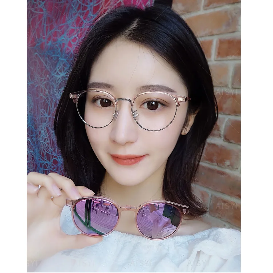 Женские солнцезащитные очки Cubojue с клипсой поляризационные магнитные линзы в