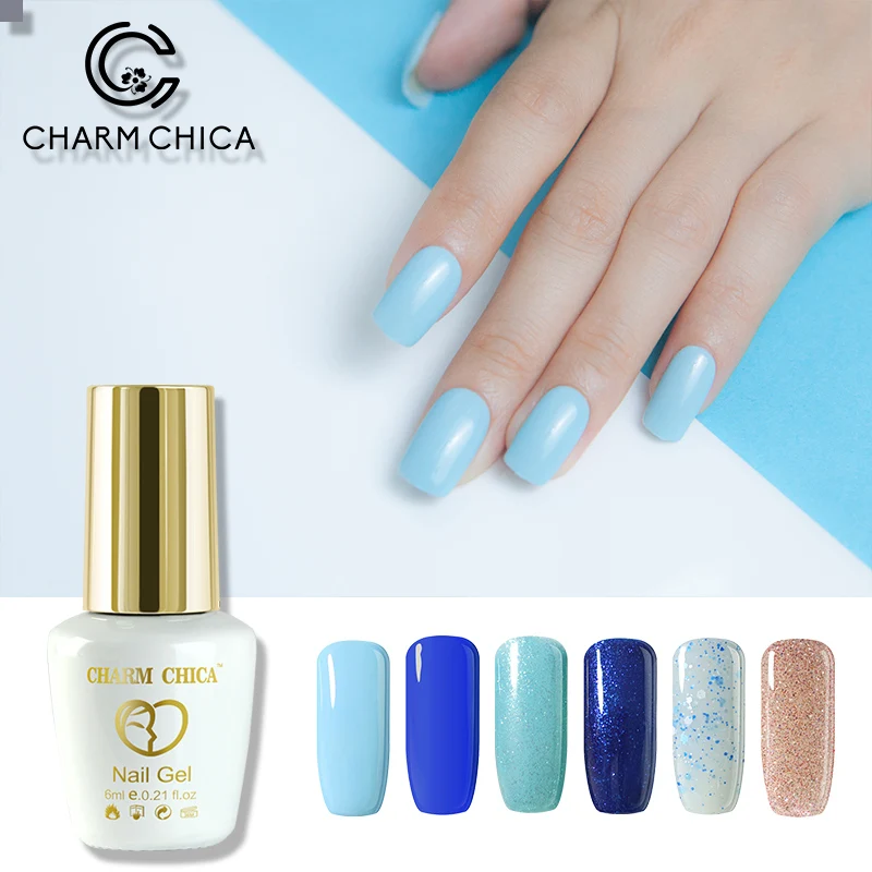 Charm Chica 6 мл УФ гель лак для ногтей Зеленый Синий Цветной Гель замачиваемый Vernis