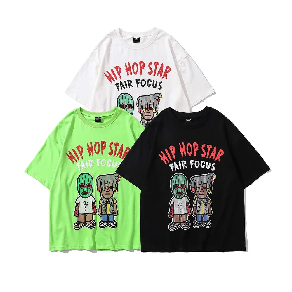 

UNCLEDONJM Cartoon graphic t shirts harajuku urban street anime t shirt Tops Tees graphic tees hip hop retro t shirt 87197