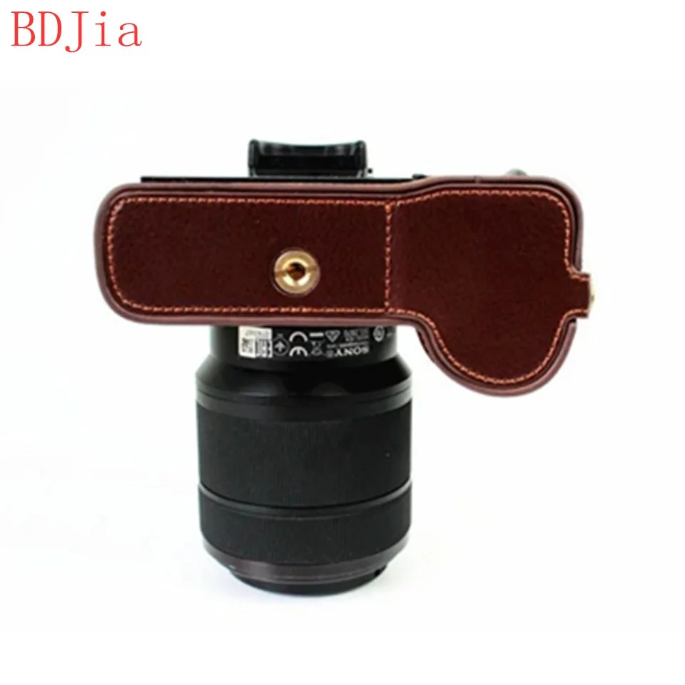 Натуральная Воловья кожа корпуса для половины камеры база Sony A7 A7R A7S с отверстием