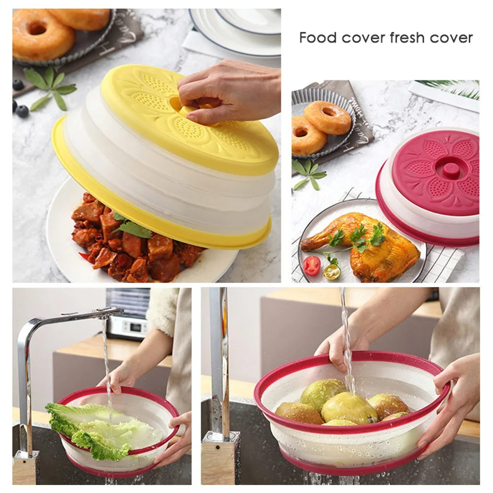 1 шт. Складная крышка из ПП + ТПР брызгозащищенная Крышка для микроволновой печи