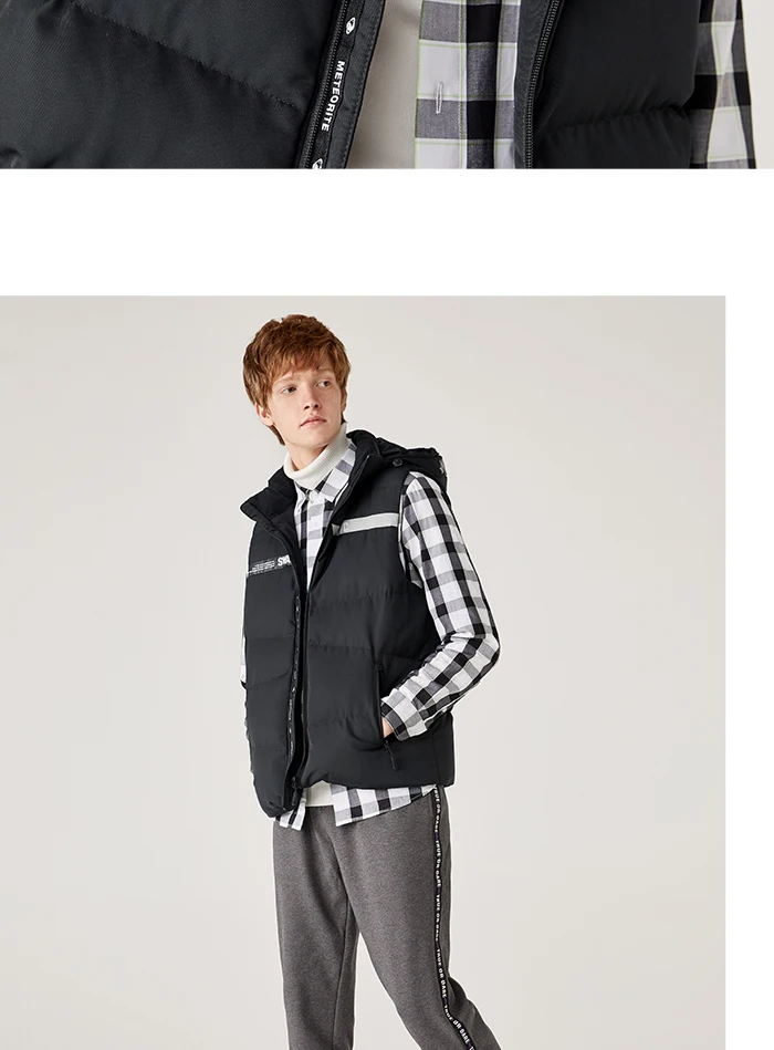 Semir, хлопковый жилет, мужской, Молодежный, хит, цветной, с буквенным принтом, с капюшоном, мужской жилет, теплый, короткий, параграф, тренд, без рукавов, жилет