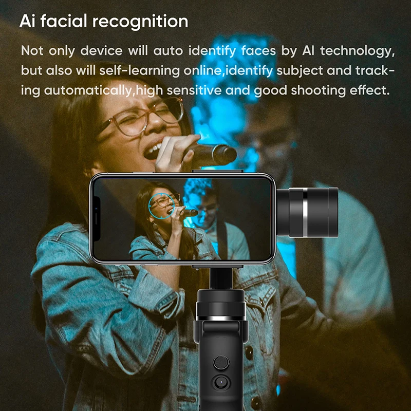 Funsnap захвата 3 осевой ручной шарнирный стабилизатор для камеры iPhone 12 Samsung Huawei Xiaomi