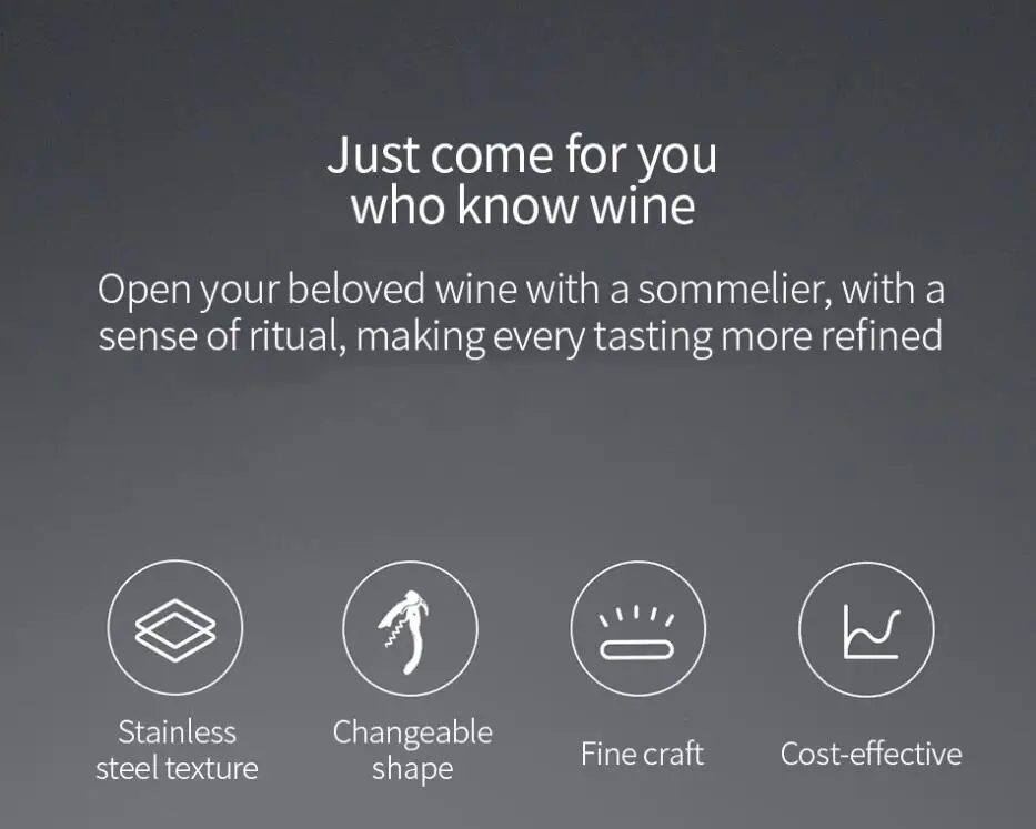 Xiaomi Circle Joy, нержавеющая сталь, штопор для вина, профессиональный, мульти, портативный штопор для бутылок, открывалки для пива, аксессуары, инструмент
