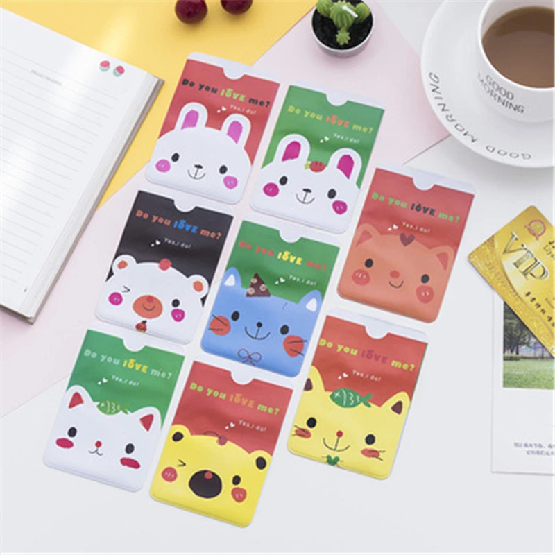 

DL Adorable animal Korea creative card set plastic translucent bus card bank protection set wholesale