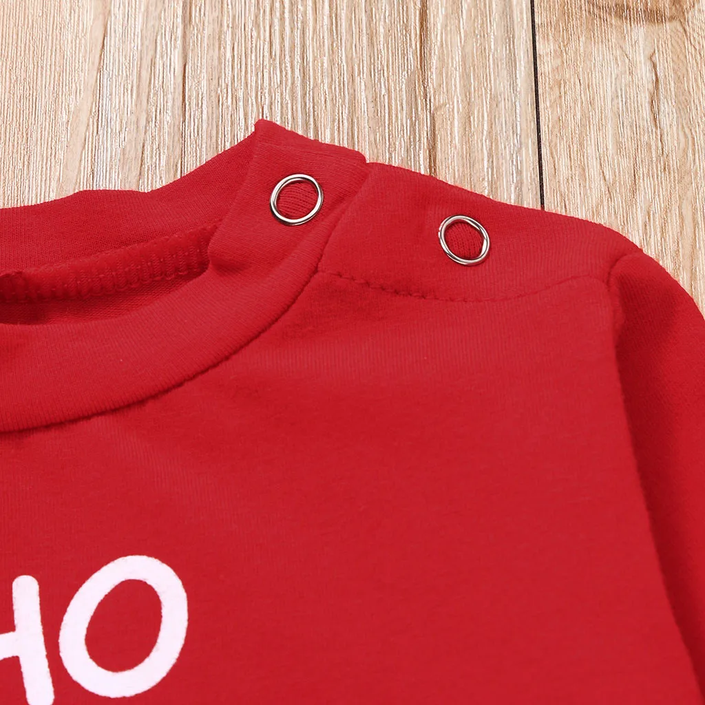 Рождественская Одежда для новорожденных девочек и мальчиков комплект из 3