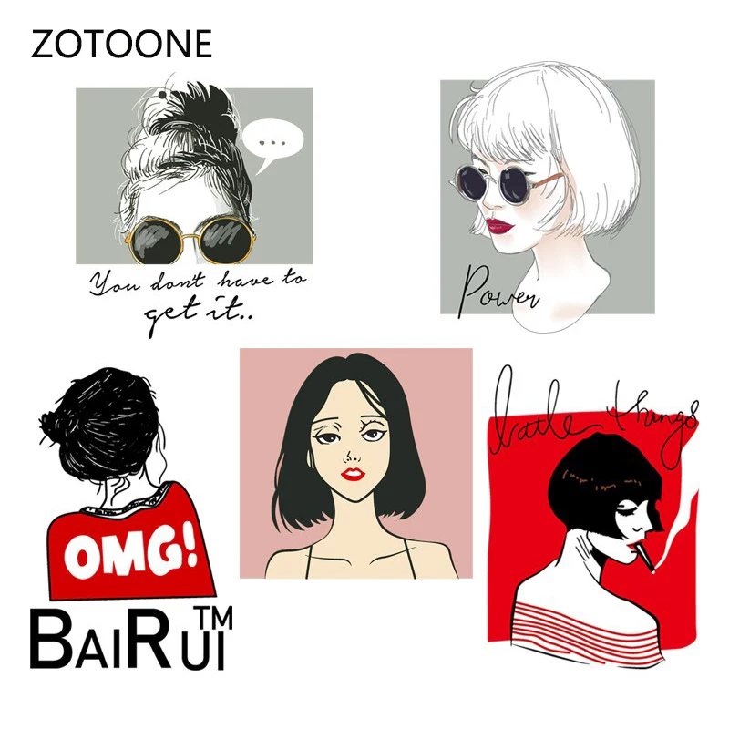 Термоклейкие нашивки ZOTOONE с надписью модные для девушек аппликация на одежду