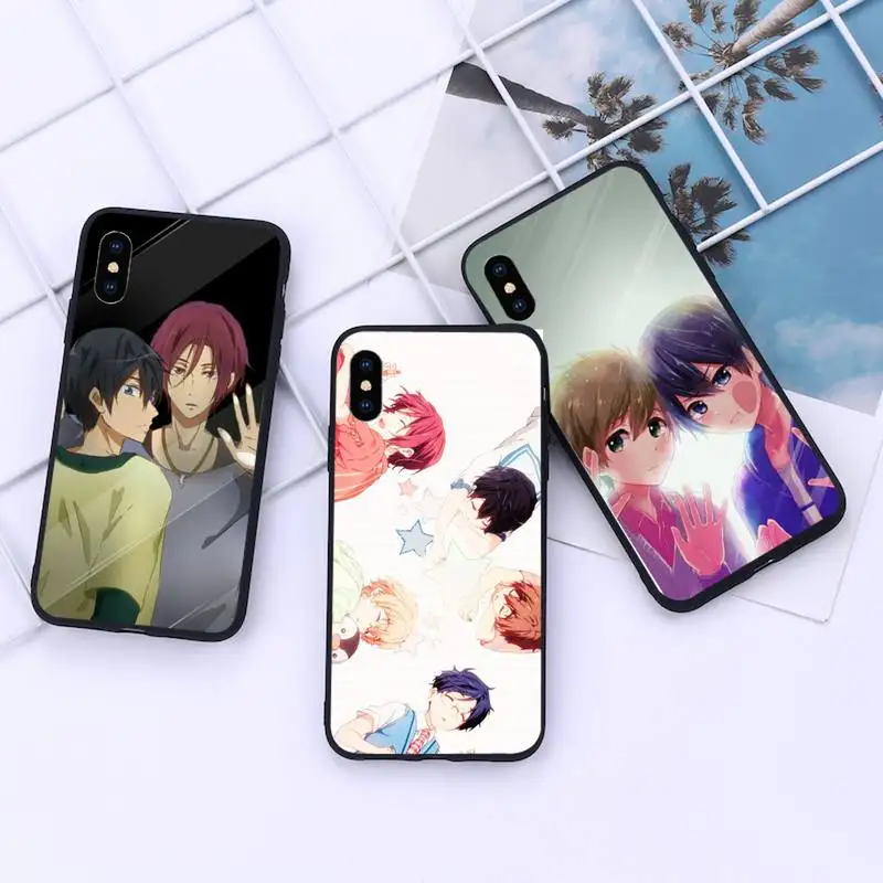 Бесплатный чехол для телефона Iwatobi плавания в стиле аниме iPhone 11 12 mini pro XS MAX 8 7 6 6S Plus