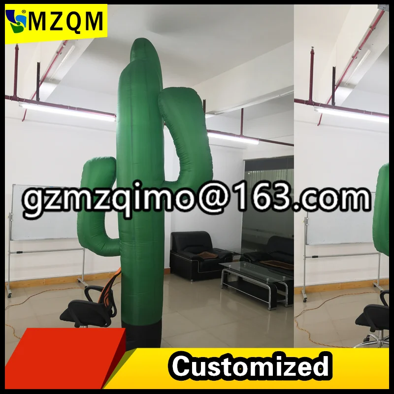MZQM 11 5 футов H зеленое растение Надувное кактус дерево надувной светодиодный
