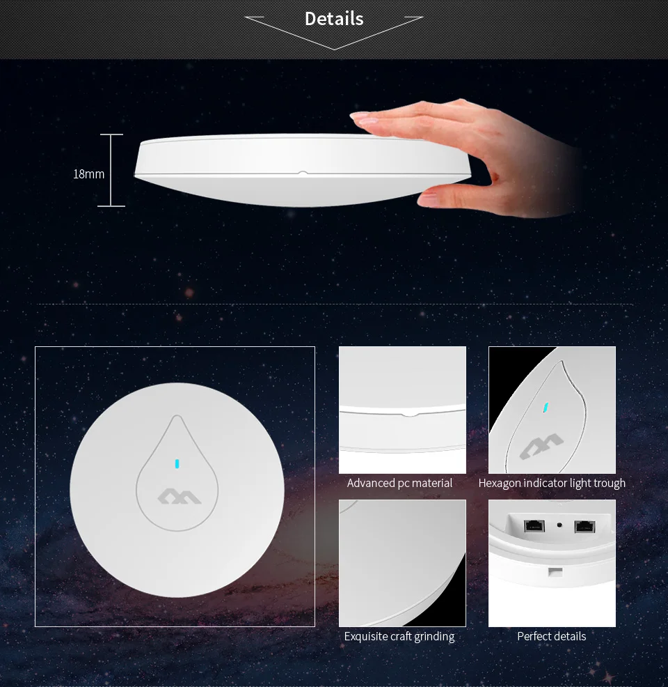 COMFAST 300 м Крытый потолок AP через стену мощный 48 В POE адаптер Wi fi маршрутизатор точка