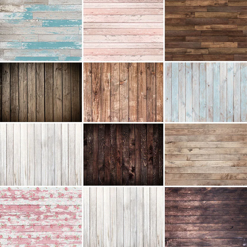 

Avezano Wood Background For Photography Wooden Board Plank Floor Newborn Baby Shower Photophone Backdrop Photo Studio Photozone