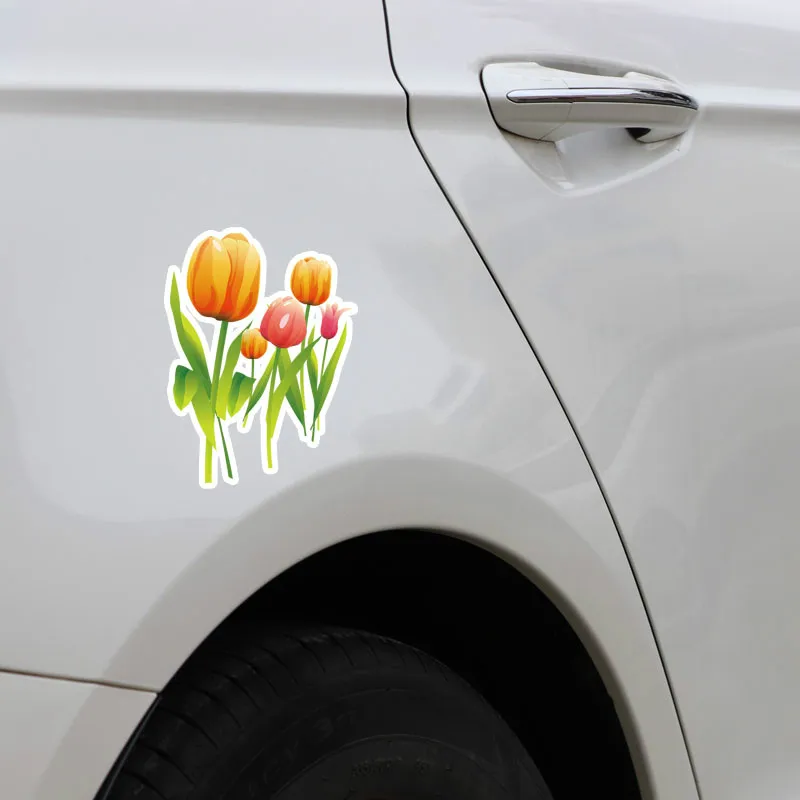 EBdecal Interesting Tulip Decor Colored For Auto Car/Bumper/Window/Wall Decal Sticker Decals DIY CT11448 | Автомобили и мотоциклы