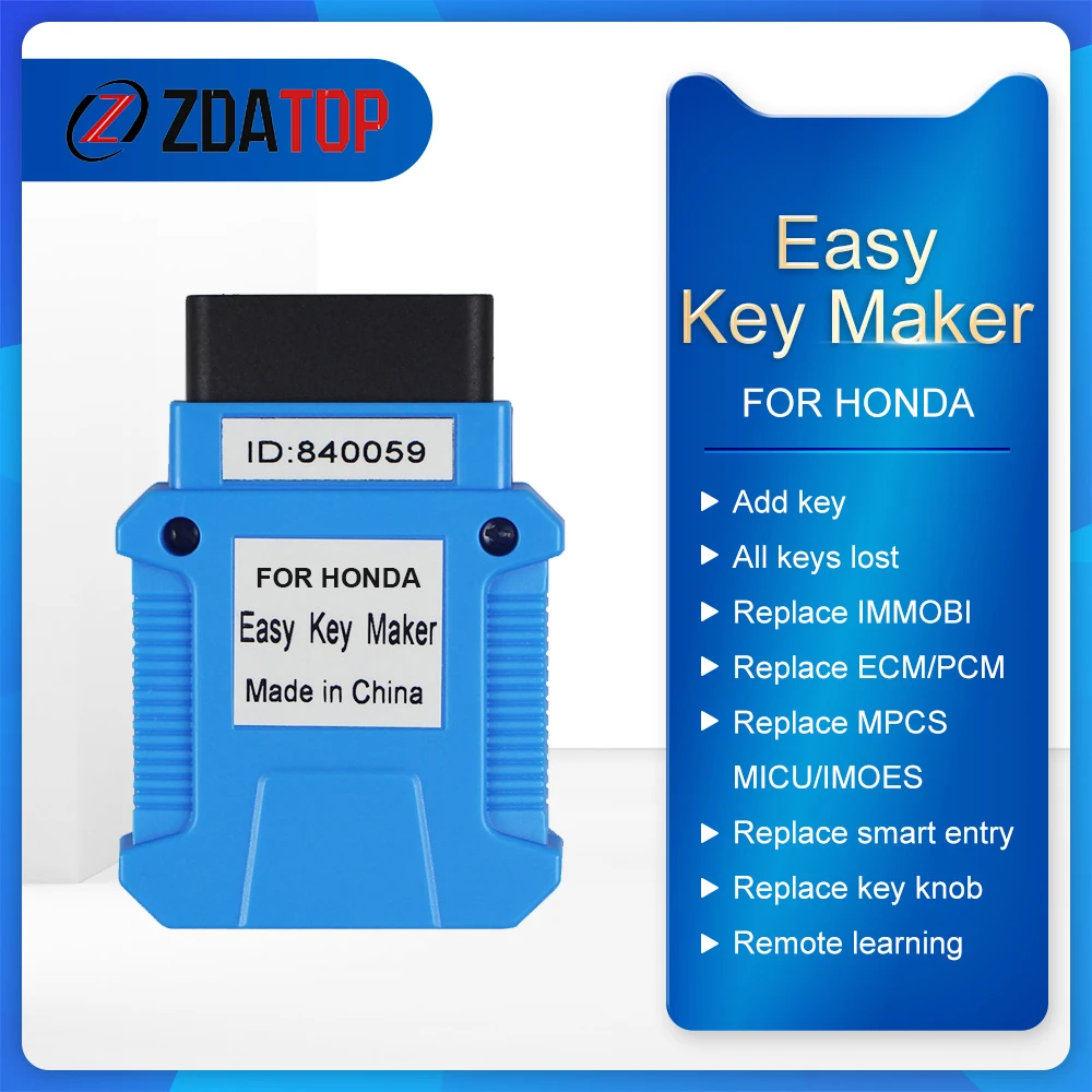 Новейший ключ для Honda Easy Key Maker, программист, ключ регистрации от OBDII Easy Key Maker, быстрый профессиональный ключ для Honda/Acura